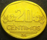 Cumpara ieftin Moneda exotica 20 CENTIMOS - PERU, anul 2001 * cod 3905, America Centrala si de Sud