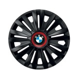Cumpara ieftin Set 4 capace roti Negre Cu Inel Rosu Royal R16 pentru gama auto BMW, Autohelix MSA
