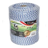Fir pentru gard electric Breckner Germany 1000 m, 3 mm, alb-albastru