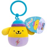 Jucarie de plus breloc, Squishmallows, Pompompurin, 9 cm