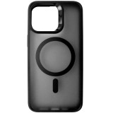 Husa ESR Classic Series, magnet, colturi intarite, TPU negru cu plastic gri semitransparent pentru Apple iPhone 15 Pro Max