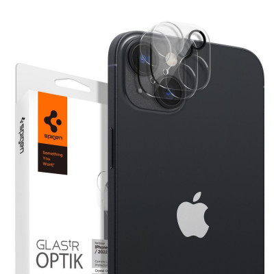 Set 2 Folii de protectie camera Spigen Optik.TR Protector pentru Apple iPhone 14/14 Plus Transparent foto