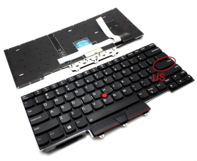 Tastatura Lenovo SN20U63672-01 iluminata layout US fara rama enter mic, ThinkPad E14 GEN 1 2020 iluminata foto