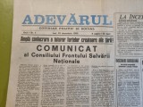 Adevarul 25 decembrie 1989 - anul 1,nr. 1 - prima aparitie a ziarului