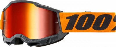 Ochelari cross/atv 100% Accuri 2 Orange, lentila oglinda, culoare rama negru Cod Produs: MX_NEW 26013476PE foto