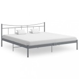 Cumpara ieftin Cadru de pat, gri, 200x200 cm, metal
