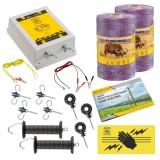 Pachet de bază gard electric 2000&nbsp;m, 4,1 Joule, pentru animale domestice