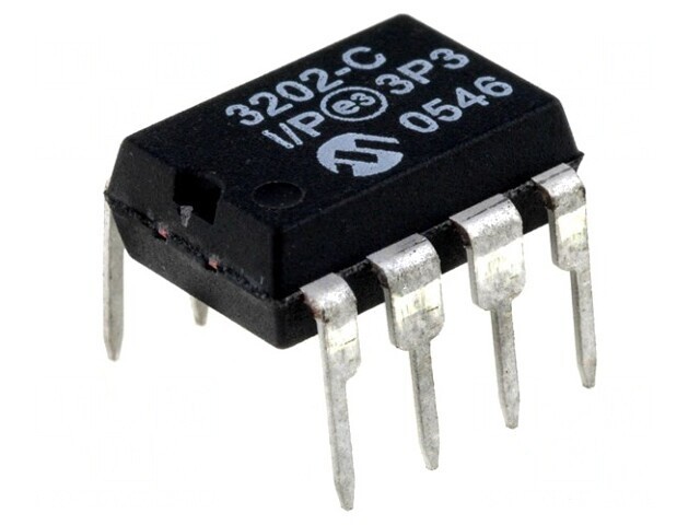 Convertor A/D 12bit 2-Canale DIP8 100ksps 2,7-5,5V