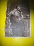 HOPCT RO 398 A TANARA PE SCAUN-FOTOGRAFIE VECHE-TIP CP