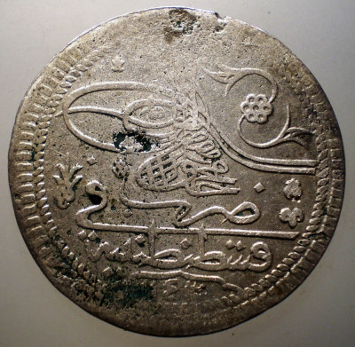 E.058 TURCIA IMPERIUL OTOMAN MAHMUD I 1 KURUSH 1143/1730-1754 foto