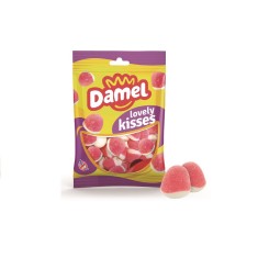 Jeleuri gumate DAMEL aroma capsuni STRAWBERRY KISSES 80g