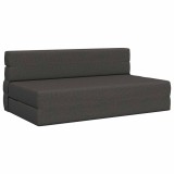 vidaXL Canapea Pliantă cu Pat Gri &icirc;nchis 203 x 152 x 15 cm țesătură 900120