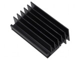 Radiator extrudat cu aripioare neagră