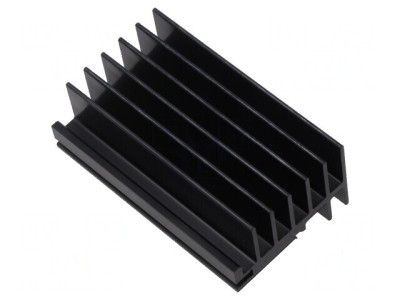 Radiator extrudat cu aripioare neagră foto
