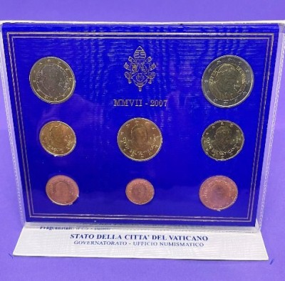 VATICAN 2007 - SET EURO MONETARIE- BENEDICT XVI - FOLDER / BU foto