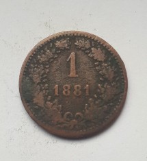 Austria - 1 kreuzer 1881 foto