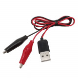Set cabluri de test cu mufa USB si mufa crocodil de 60cm (c.349)