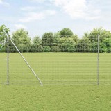 VidaXL Set de st&acirc;lpi de gard Manual 7 pcs Argintiu &Oslash;32mm 160 cm