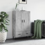 vidaXL Dulap &icirc;nalt, gri beton, 69,5x31x115 cm, lemn compozit