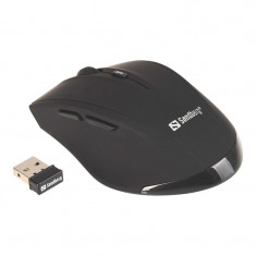 Mouse wireless Sandberg, 1600 dpi, USB, Negru foto