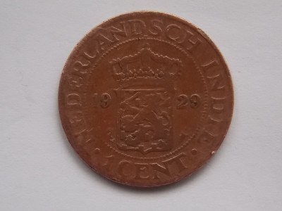 1 CENT 1929 INDIILE OLANDEZE foto