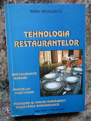 Radu Nicolescu - Tehnologia restaurantelor foto