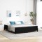 vidaXL Pat boxspring cu saltea cu saltea Negru 180 x 200 cm Catifea 3398709
