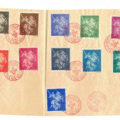 1939 - Straja Tarii, serie pe fragment cu stampile prima zi