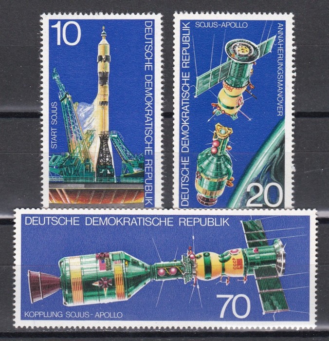 Germania RDG 1975 - Cooperarea Spațială Americo-Sovietică, MNH
