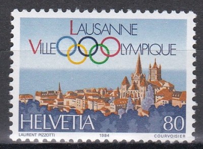 Elvetia 1984 - A 90-a aniversare a Comitetului Olimpic Internațional, MNH foto