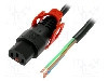Cablu alimentare AC, 2m, 3 fire, culoare negru, cabluri, IEC C13 mama, IEC LOCK - IEC-PC1632