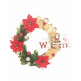 Coronita Craciun Eventissimi, 40 cm, din lemn, Welcome!