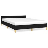 Cumpara ieftin Cadru de pat fara saltea, negru, 140x200 cm, textil