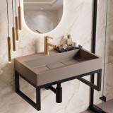 Lavoar din compozit Rea GOYA TAUPE 60CM + Cadru