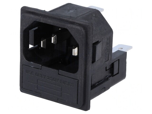 Conector Alimentare AC 10A 250V IEC 60320 Soclu Tată