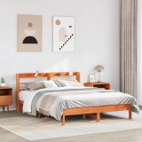 VidaXL Cadru de pat fără saltea, maro ceruit 140x200 cm lemn masiv pin