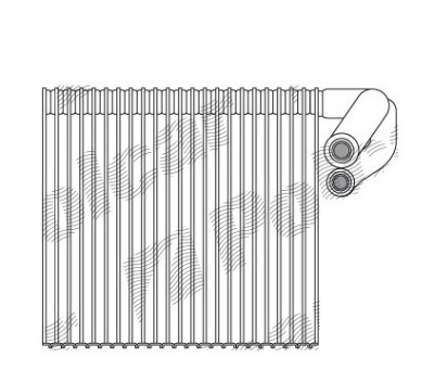 Evaporator aer conditionat Mercedes Clasa A (W169), 2004-2012; Clasa B (W245), 2005-2011, full aluminiu brazat, 225x240x60 mm, iesire 11, 7 mm, intra foto