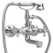 Baterie cadă cu 2 robinete + Deviator duș de m&acirc;nă Chrome Retro