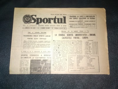 ZIARUL SPORTUL 6 OCTOMBRIE 1984 TRAGERE LA SORTI CUPE EUROPENE foto