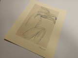 Cumpara ieftin BRANCUSI, CROMOLITOGRAFIE ORIGINALA &rdquo;NUD&rdquo; SEMNATA, DATATA DE EDITOR- NEUCHATEL1958, Abstract, Ulei, Avangardism