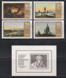 Germania RDG 1974 - 200 ani de la nastera lui C. D. Friedrich,Serie+Colita, MNH, Nestampilat