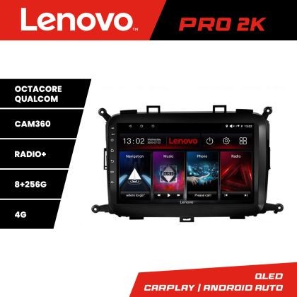 Navigatie Kia Carens 2013-2018 Lenovo Kit-2023 8 core QLED 2K 8+256 360 Android Waze USB Navigatie Internet Youtube Radio CarStore Technology