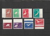 ROMANIA 1957 LP 448 FAUNA DIN DELTA DUNARII SERIE MNH NESTAMPILATA, Nestampilat