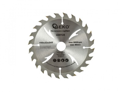 Disc pentru lemn 160x22x24T, Geko G00124 foto