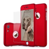 Cumpara ieftin Husa Carcasa telefon Iphone 6/6S Plus Protejeaza 360&deg; Ultrasubtire + Folie Sticla - Red