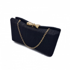 Clutch glitter, Tia accesorii, negru foto