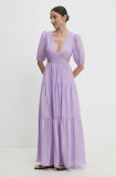 Cumpara ieftin Answear Lab rochie culoarea violet, maxi, evazati