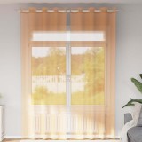 VidaXL Perdele Voile cu Oeli 2 buc Portocaliu 140x260 cm