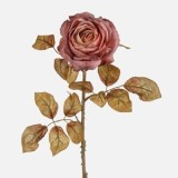 Floare artificială trandafir cu tulpină lungă roz pentru decor acasă, CMCLASS
