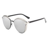 Cumpara ieftin Ochelari de Soare Cat Eye Mirror Silver, Polarizați, Include Toc, Săculeț și Lavetă de Curățare, Protecție UV400